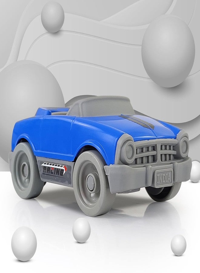 NHR Dinky Plastic Toy Car Pull & Push Vehicle Racing Toy Cars Play Set Toddlers Car Toys Pullback Mini Cars Toys for Kids up to 3 Years (Blue) - Image 1